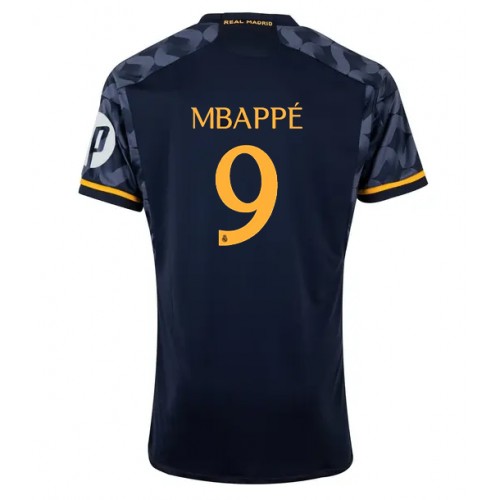 Pánský Fotbalový dres Real Madrid Kylian Mbappe #9 2023-24 Venkovní Krátký Rukáv